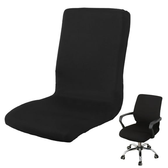 Black Swivel Chair Cover, Waterproof Stretchable, Size L, Swivel Chair Cover Stretchy Seat Protector, Armchair Slipcover for Indoor Outdoor Use, Machine Washable, Meiiso