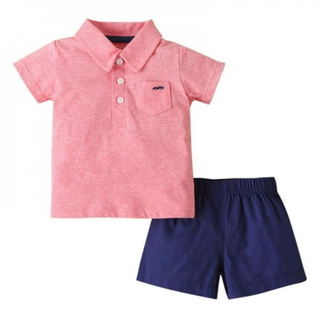 

Leonard New Baby Boy s Casual Lapel Top Long Sleeve + Pants Set