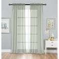 thumbnail image 3 of Designer Sheer Voile Rod Pocket Curtains For Small Windows Gold 52 in. W x 72 in., 3 of 5