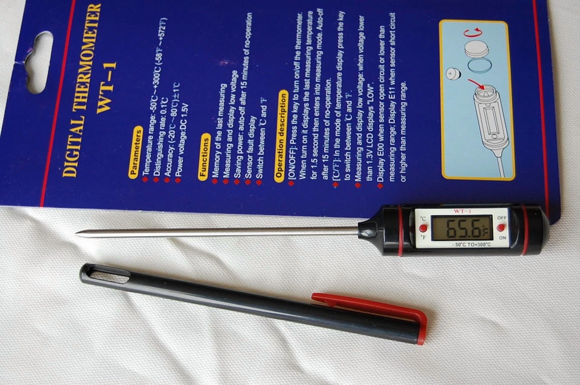 Digital Thermometer Food Grade Ss Long Sensor Home Kitchen Cooking Bbq Brand New