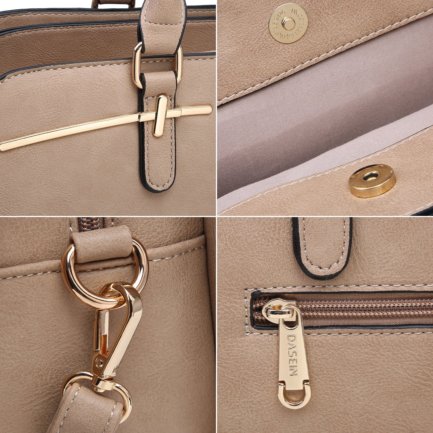 Dasein Women Satchel Handbags Shoulder Purses Totes Top Handle Bags With Matching Wallet