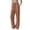 Coffee, variant on Lmueinov Wide Leg Pants for Women High Waist Hollow Out Striped Tape Loose Trousers with Pocket Women Trendy 2026 Business Casual Outfits