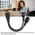 thumbnail image 1 of Cable de alimentación IEC320 C20 a IEC320 C19 y 5‑15R Cable de alimentación divisor IEC320 C20 macho a IEC320 C19 y 5‑15R hembra de 12,6 pulgadas, 1 of 8