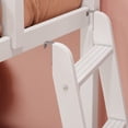 thumbnail image 4 of Max & Lily Solid Wood Twin over Twin Low Bunk Bed with Ladder on End For Kids, White, 4 of 13