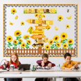 Bee Decorative Paper 60 Pcs Sunflower Bulletin Board Decorations Adventures in Learning ...