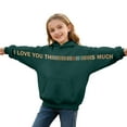 thumbnail image 5 of Letdown Toddler Boy Girls Sweatshirt Funny Holiday Letter Print Hooded Pullover Crewneck Long Sleeve Shirts Tops with Pockets (Green,6-7 Years), 5 of 6