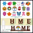 thumbnail image 2 of Home Table Decoration Set with 18 Pieces Interchangeable Wooden Decorative Sign Home Letter Sign Blessed Table Centerpiece Wooden Pieces Table Ornaments for Dinner Room Decor Table Topper (Brown), 2 of 7