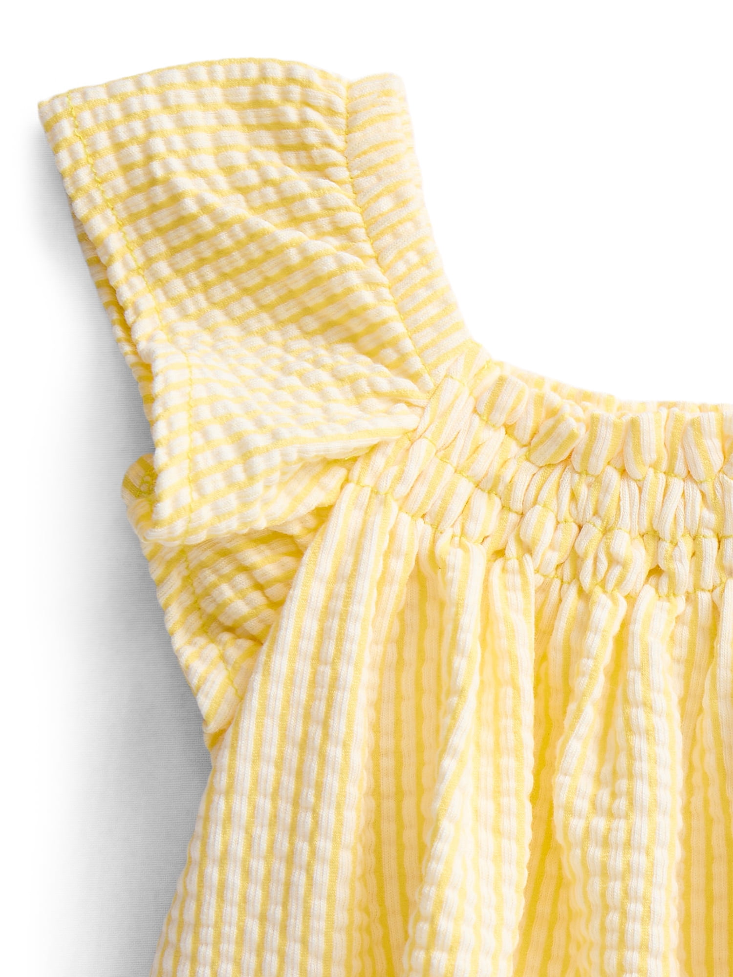 Wonder Nation Baby Girls Seersucker Romper & Bloomers with Flutter-Sleeve, 2-Piece Set, Sizes 0–24M