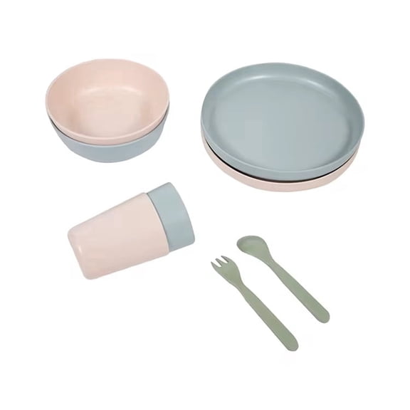 Mabagi Bamboo Melamine Children Plate set