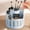 Blue, variant on Hollow Pencil Holder For Desk, 4 Slots 360°Degree Rotating Desk Organizers And Accessories, Desktop Storage Stationery Supplies Organizer, Cute Pencil Cup Pot For Office, Home