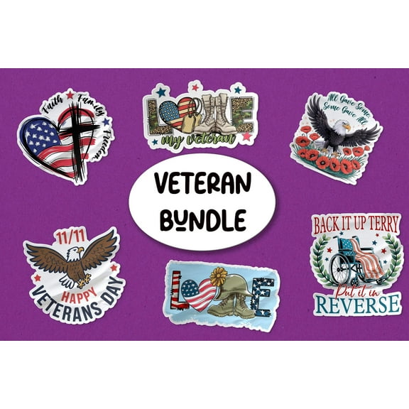 Veteran Waterproof Sticker Bundle