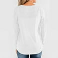 thumbnail image 2 of Pntutb Winter Sweatshirts for Women Loose Buttons Casual Long Sleeve Pullover Tops Blouses, 2 of 3