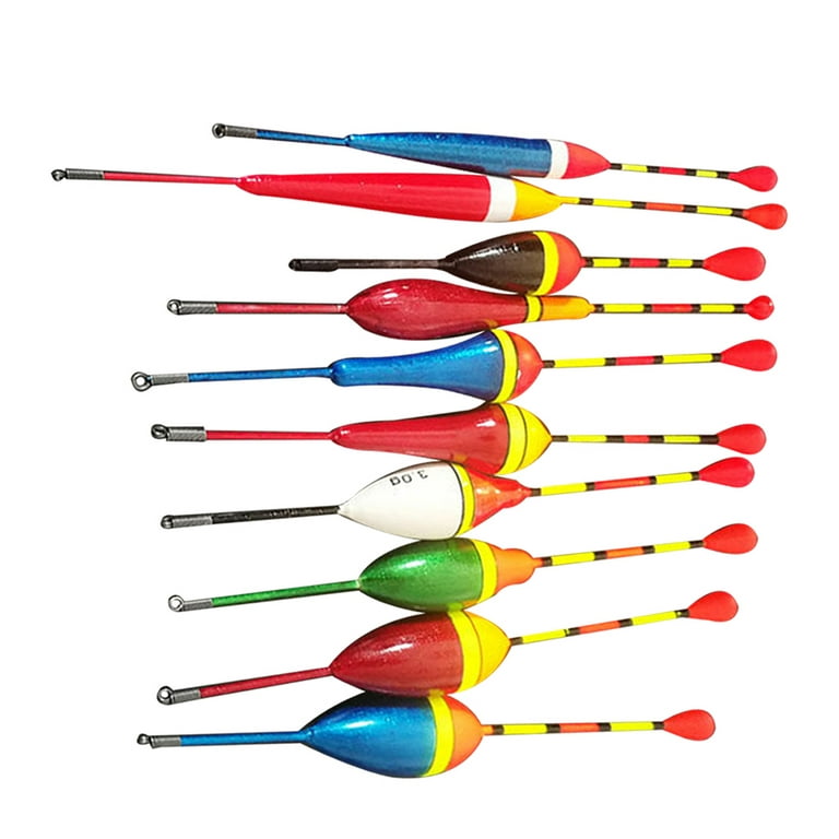 Frcolor 10pcs Fishing Bobber Colorful Beautiful Buoy Bobber Fishing Gear  for Man Male Woman 
