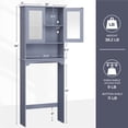 thumbnail image 4 of Yaheetech Free-Standing over-the-Toilet Storage Cabinet Shelf for Bathroom, Gray, 4 of 8