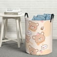 thumbnail image 3 of DouZhe Waterproof Collapsible Large Laundry Baskets, Cartoon Bear Cute Animal Prints Circular Hamper with Handles, 3 of 7