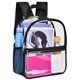 thumbnail image 3 of Mochila transparente mini aprobada por el estadio Oraben Clear Bag resistente y pequeña para trabajo negro, 3 of 3