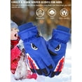 thumbnail image 4 of Spencer Kids Snow Ski Gloves Thickened Warm Winter Gloves Outdoor Waterproof Anti-slip Skating Gloves with Fleece Lining Boys and Girls 8-14 Years, Pink, 4 of 11