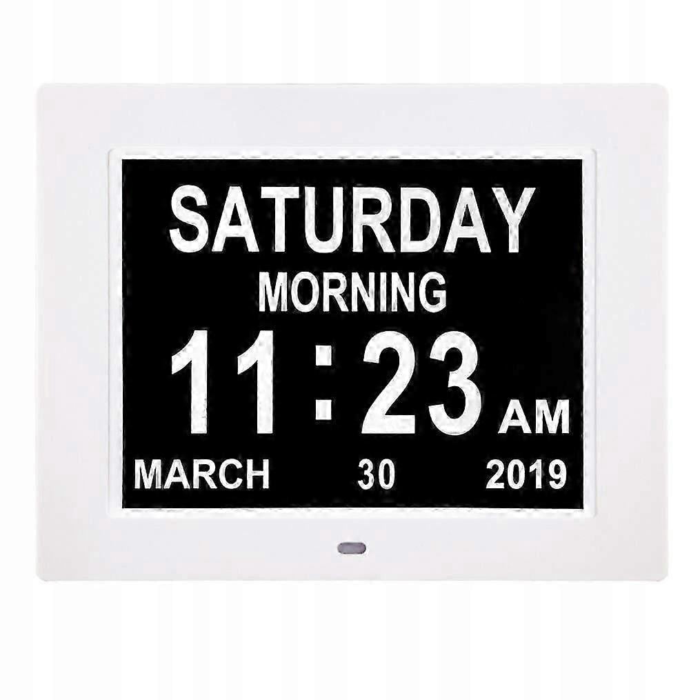Digital Calendar Clock In Polish Electronic Alarm Clock Medicines 8 Languages