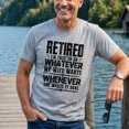 thumbnail image 3 of Jollimate Retired Husband Shirt, Free To Do What Wife Wants Quote, Men Retirement Tee, 3 of 4