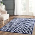 thumbnail image 2 of Safavieh Dhurries Navy Contemporary Rug - Square 7', 2 of 2
