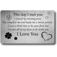 thumbnail image 1 of Tarjeta de billetera con "Te amo", inserto de billetera grabado, inserto de billetera de metal, mini notas de amor de aniversario, regalo, 1 of 7