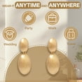 thumbnail image 2 of DESIGNICE 3 Pairs Statement Earrings for Women,Alloy Plating Geometric Teardrop Womens Earrings,Chunky Gold Earrings Wife Girlfriend Fashion Jewelry Accessories Gift,Style5, 2 of 7