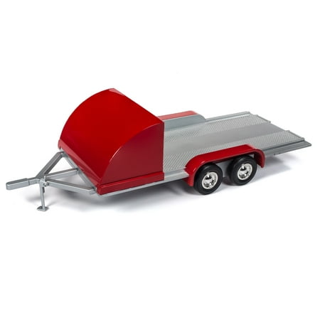 AUTO WORLD 1:18 AMERICAN MUSCLE - FOUR WHEEL OPEN CAR HAULER (RED/SILVER) (Best Car Rims In The World)