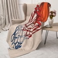 thumbnail image 3 of Disketp Basketball Shot Cozy Flannel Fleece Throw Blanket: Has a velvety texture for All Seasons - Perfect for Women, Men, & Kids"40"x30", 3 of 6