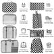 thumbnail image 2 of Juego de cubos de embalaje hatisan, 8 piezas, para organizar equipaje de viaje, 2 of 7