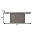 thumbnail image 5 of 75 Inch Modern Concrete Oval Dining Table- Fluted Platform Base- Gray Tone, 5 of 5