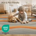 thumbnail image 4 of ODIKA 3'x5' Washable Accent Rug Wavy Terrain Bands Map Elevation Lines Flowing Topographic Abstract Refined for Bedside, Nursery Room, Pet Friendly & Non-Shedding, 4 of 7