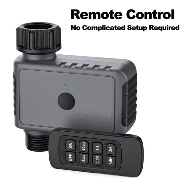 INSOMA Smart Watering Timer with Remote Control, No programming required, Manual timing at 5-120 minutes, IP55 Waterproof Sprinkler Timer for Lawn, Garden, Greenhouse, 3/4" Faucet