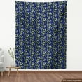 thumbnail image 4 of Ambesonne Floral Fabric by the Yard Upholstery, Bluish Flowers with Leaves, 3 Yards, Pistachio Green and Indigo, 4 of 5