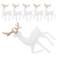 thumbnail image 4 of FELTECHELECTR 6 figuras de reno navideño para decoración navideña con lindas estatuas de alce. Adornos navideños de reno de pie., 4 of 5
