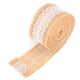 thumbnail image 5 of Cinta de arpillera con encaje blanco, rollo de yute natural para decoración DIY, embalaje de regalo, 5 yardas, encaje dentado de 5 cm, 5 of 14