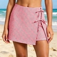 thumbnail image 6 of BUIGTTKLOP Skorts for Womens High Waisted A-Line Wrap Mini Skirt with Shorts Side Tie Plaid Skorts Summer Outfits 2026, 6 of 8