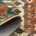 thumbnail image 4 of Haperlare Boho Geometric Distressed Runner Rugs for Hallway Machine Washable Low Pile Entryway Laundry Runner Rug,Colorful Mat,2'x6', 4 of 7