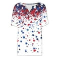 thumbnail image 5 of UVEASISHA Womens Short Sleeve Henley Shirt Novelty Print Graphic Tees Casual Holiday Patriotic Tops Multicolor#1 XL, 5 of 5