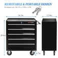 thumbnail image 4 of Tool Chest on Wheels, 5-Drawer Rolling Tool Box with Workbench Top, Multifunctional Tool Storage Organizer for Garage, Warehouse, Workshop, 4 of 7