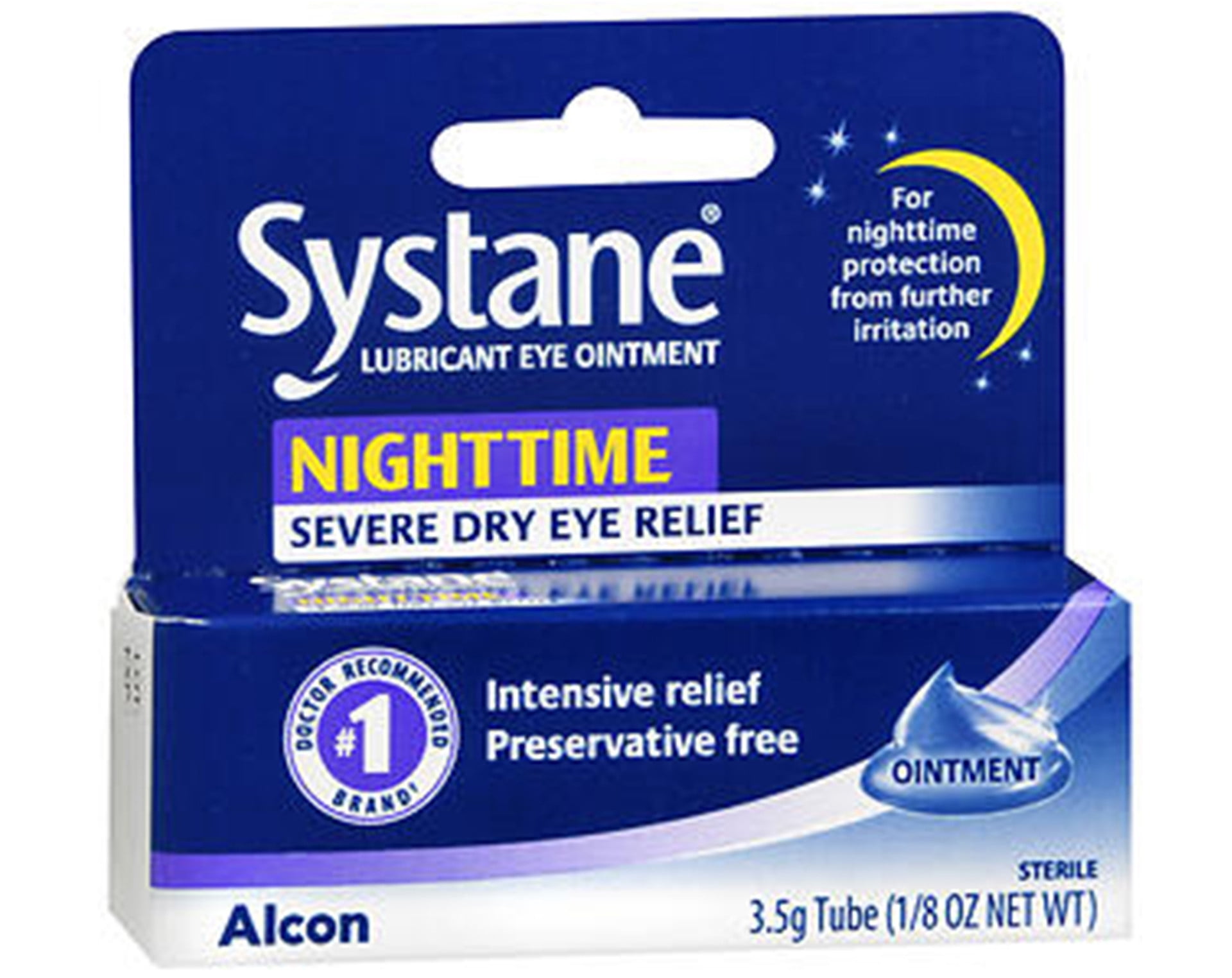 Systane Dry Eye Ointment Nighttime Therapy, Preservative Free, 3.5g, 3