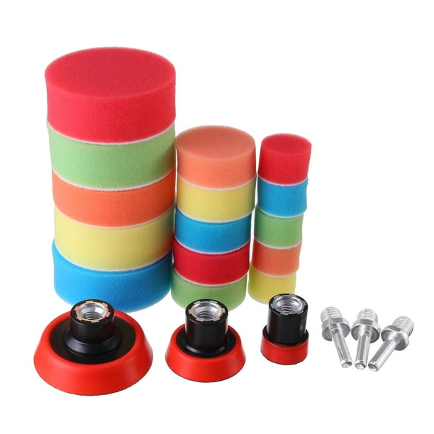 22Pcs 3" Inch Buffing Polishing Buffers & Polishers Sponge Pad Buffer Kit For Electric Car Auto