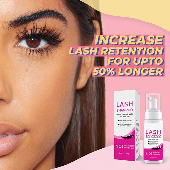 SIfdSeng Eyelash Expansion Cleanser Eyelid Foam Cleanser Eyelash Foam Expansion Natural Eyelashes Mild and Non Irritating Choice for Salons 60Ml.