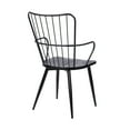 thumbnail image 5 of Parisa High Back Steel Framed Side Chair in Black Powder Coated Finish and Black Brushed Wood, 5 of 9