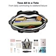 thumbnail image 4 of Tote Bag for Women - Dog Paw and Bone Shoulder Bag - Large Utility Work Duffle Bag with Zipper Handbag for Travel, Work, Sprots, 4 of 5
