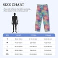 thumbnail image 4 of Lsque blue pink colorful cracked texture Print Men's Pajama Pants, Lounge Pant - Comfortable Home Wear,Elastic Waistband, Stylish Design-XX-Large, 4 of 9