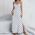 thumbnail image 2 of FRSASU Women's Sundresses V-Neck Side Split Cami Dress Floral Graphic Sleeveless Nightdress Casual Summer Maxi Dress Multicolor-D, 2 of 8