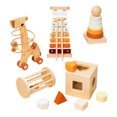 thumbnail image 2 of Conjunto educativo de música con instrumentos Orff para jardín de infancia: carillón de madera con forma de jirafa, cinco piezas, ideal para el aprendizaje temprano infantil., 2 of 5