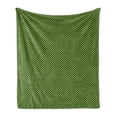 thumbnail image 1 of Star Soft Flannel Fleece Blanket, Repetitive Bicolour Pattern with Modern Abstract Classic Symmetric Shape, Cozy Plush for Indoor and Outdoor Use, 60" x 80", Green and Pastel Yellow, by Ambesonne, 1 of 5