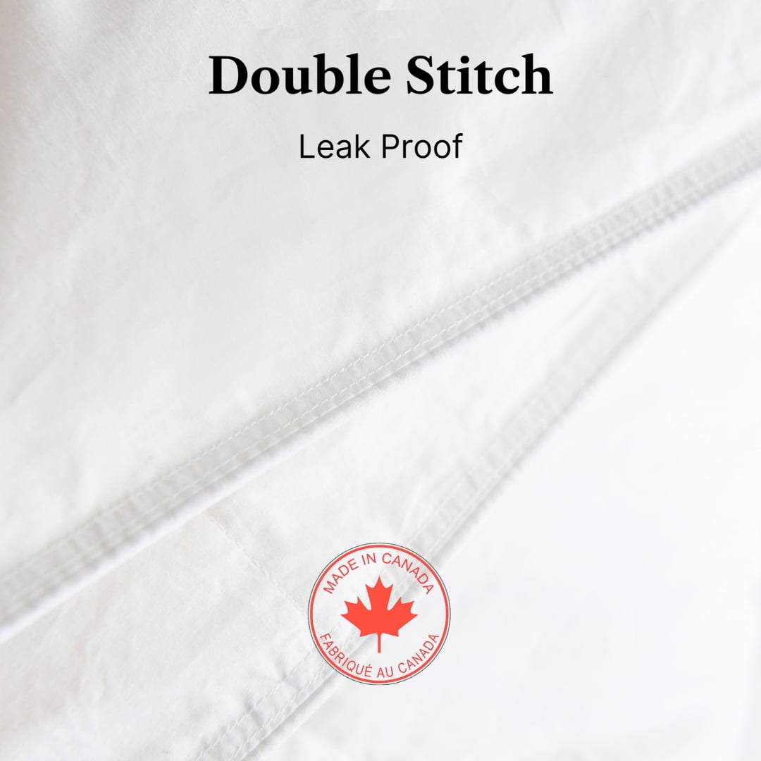 Feather Down Comforter Queen Size, Made in Canada Hotel Duvet Insert 240TC OEKO Tex Cotton Shell