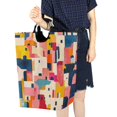 thumbnail image 4 of Yayeee Freestanding Laundry Hamper with Handle Collapsible Large Storage Basket for Clothes, Art Geometric, 4 of 7